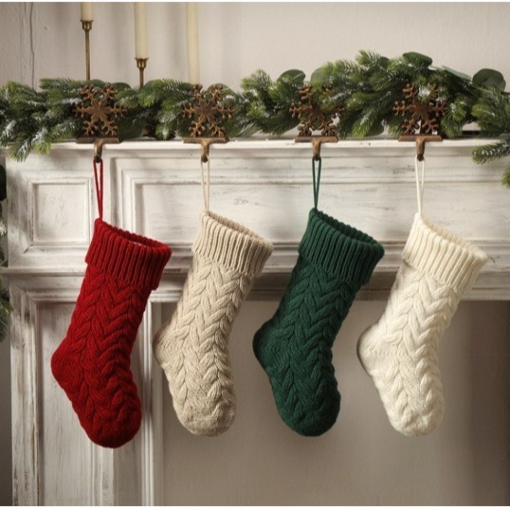 Christmas Stocking Hanging - Calzini natalizi lavorati a maglia Soffici
