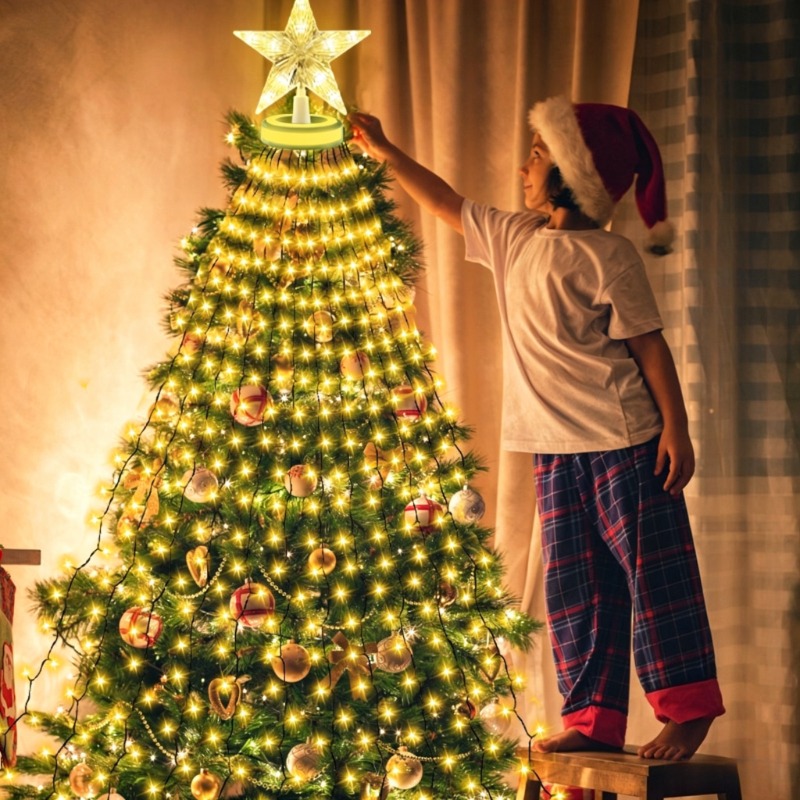 Star Tree Topper - Luci ad anello per albero di