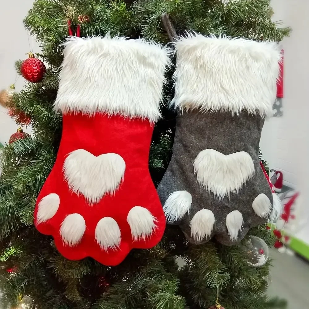 Christmas Stocking Hanging - Calze natalizie con motivo a impronta