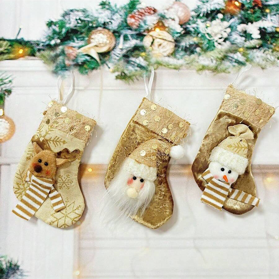 3 calze decorative natalizie,  - Christmas Stocking Hanging recensione e prezzo