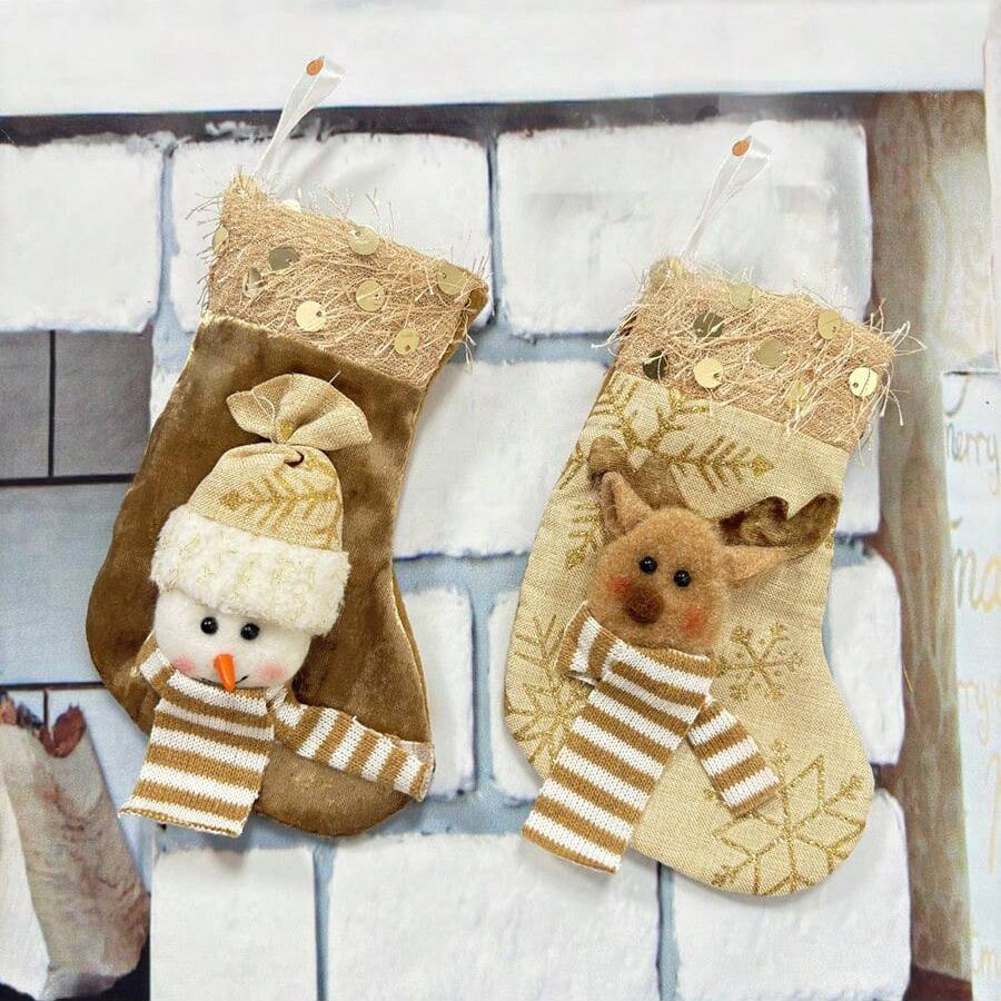 3 calze decorative natalizie,  - Christmas Stocking Hanging recensione e prezzo